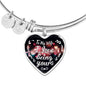 HUSBAND To My Wife - I Love Being Yours - Heart Adjustable Bangle Bracelet - Loving Family
