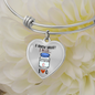 I Need Vitamin U (Transparent) Heart - Adjustable Bangle Bracelet - Loving Family