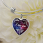 To Sweetheart - I Always Love You More Than That - Heart - Adjustable Bangle Bracelet - Loving Family