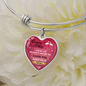 To My Wife - I Love You Because You Are My LIFE...- Heart - Adjustable Bangle Bracelet - Loving Family