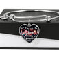 HUSBAND To My Wife - I Love Being Yours - Heart Adjustable Bangle Bracelet - Loving Family