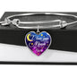 To SPECIAL SOMEONE - I Love You to the MOON and Back Adjustable Bangle Bracelet - Loving Family