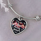 HUSBAND To My Wife - I Love Being Yours - Heart Adjustable Bangle Bracelet - Loving Family