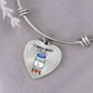 I Need Vitamin U (Transparent) Heart - Adjustable Bangle Bracelet - Loving Family