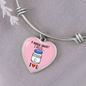 I Need Vitamin U (Pink) Heart - Adjustable Bangle Bracelet - Loving Family