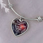 To My Daughter - You Have My Whole Heart - Adjustable Heart Bangle Bracelet - Loving Family