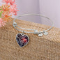 To My Daughter - You Have My Whole Heart - Adjustable Heart Bangle Bracelet - Loving Family