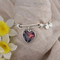 To My Daughter - You Have My Whole Heart - Adjustable Heart Bangle Bracelet - Loving Family