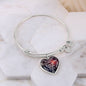 To My Daughter - You Have My Whole Heart - Adjustable Heart Bangle Bracelet - Loving Family
