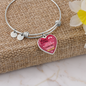To My Wife - I Love You Because You Are My LIFE...- Heart - Adjustable Bangle Bracelet - Loving Family