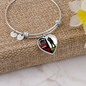 You Make My Heart Smile - Heart - Adjustable Bangle Bracelet - Loving Family