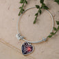 To My Daughter - You Have My Whole Heart - Adjustable Heart Bangle Bracelet - Loving Family