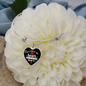 You Stole My Heart Quote on Heart - Adjustable Bangle Bracelet - Black - Loving Family