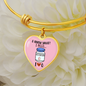 I Need Vitamin U (Pink) Heart - Adjustable Bangle Bracelet - Loving Family
