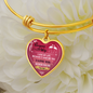 To My Wife - I Love You Because You Are My LIFE...- Heart - Adjustable Bangle Bracelet - Loving Family