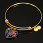 MOM TO DAUGHTER - To My Daughter You Have My Whole Heart...Heart Bangle Bracelet - Loving Family