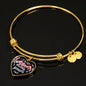 HUSBAND To My Wife - I Love Being Yours - Heart Adjustable Bangle Bracelet - Loving Family