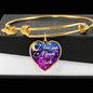 To SPECIAL SOMEONE - I Love You to the MOON and Back Adjustable Bangle Bracelet - Loving Family
