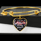 HUSBAND To My Wife - I Love Being Yours - Heart Adjustable Bangle Bracelet - Loving Family