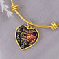 To My Daughter - You Have My Whole Heart - Adjustable Heart Bangle Bracelet - Loving Family
