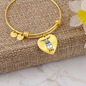 I Need Vitamin U (Transparent) Heart - Adjustable Bangle Bracelet - Loving Family