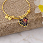 To My Daughter - You Have My Whole Heart - Adjustable Heart Bangle Bracelet - Loving Family