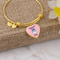 I Need Vitamin U (Pink) Heart - Adjustable Bangle Bracelet - Loving Family
