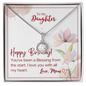 To My Daughter - Eternal Hope Necklace with Birthday Message Card