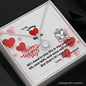 To My Lovey Wifey - Eternal Hope Necklace with V-day Message Card & QR code for E-Card