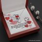 To My Lovey Wifey - Eternal Hope Necklace with V-day Message Card & QR code for E-Card