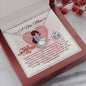 To A New Mom - Eternal Hope Necklace with Happy 1st Mother's Day Message Card & QR code for E-Card