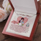 To A New Mom - Eternal Hope Necklace with Happy 1st Mother's Day Message Card & QR code for E-Card