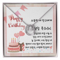 To My Friend - Lucky In Love Necklace with Happy Birthday Message Card in KOREAN