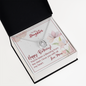 To My Daughter - Lucky In Love Necklace with Birthday Message Card