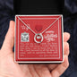 To My Wife - Lucky In Love Necklace with V-day Message Card with QR code for E-Card