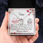 Dear Mum - Lucky In Love Necklace with Mother's Day Message Card & QR code for E-Card
