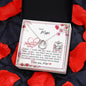 Dear Mum - Lucky In Love Necklace with Mother's Day Message Card & QR code for E-Card