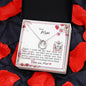 Dear Mom - Lucky In Love Necklace with Message Card & QR code for E-Card