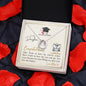 To My Daughter - Lucky in Love Necklace with Graduation Message Card with QR code for E-Card
