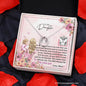 Mom To Daughter - Lucky In Love Necklace with Message Card & QR code for E-Card
