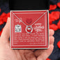 To My Wife - Lucky In Love Necklace with V-day Message Card with QR code for E-Card