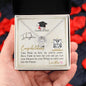 To My Daughter - Lucky in Love Necklace with Graduation Message Card with QR code for E-Card