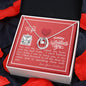 To My Wife - Lucky In Love Necklace with V-day Message Card with QR code for E-Card
