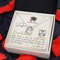 To My Daughter - Lucky in Love Necklace with Graduation Message Card with QR code for E-Card