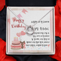 To My Friend - Lucky In Love Necklace with Happy Birthday Message Card in KOREAN