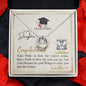 To My Daughter - Lucky in Love Necklace with Graduation Message Card with QR code for E-Card
