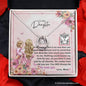 Mom To Daughter - Lucky In Love Necklace with Message Card & QR code for E-Card