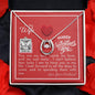 To My Wife - Lucky In Love Necklace with V-day Message Card with QR code for E-Card