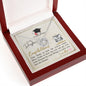 To My Daughter - Lucky in Love Necklace with Graduation Message Card with QR code for E-Card