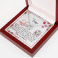 Dear Mum - Lucky In Love Necklace with Mother's Day Message Card & QR code for E-Card